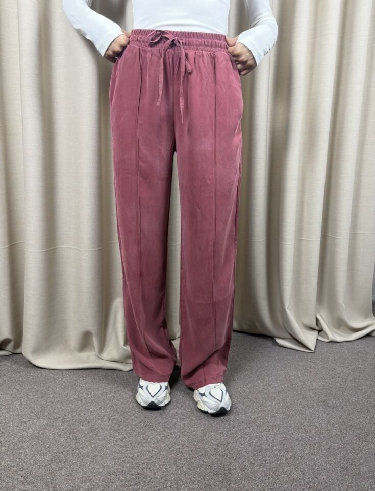 Lorin Nar Çiçeği Önü Dikişli Modal Pantolon